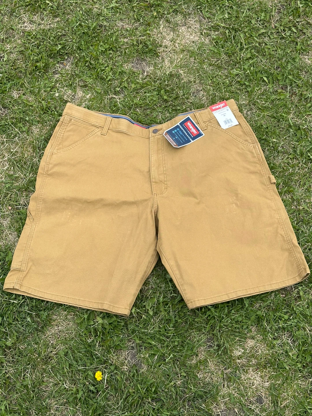 Wrangler Five Star Performance Carpenter Shorts Tan Size 40