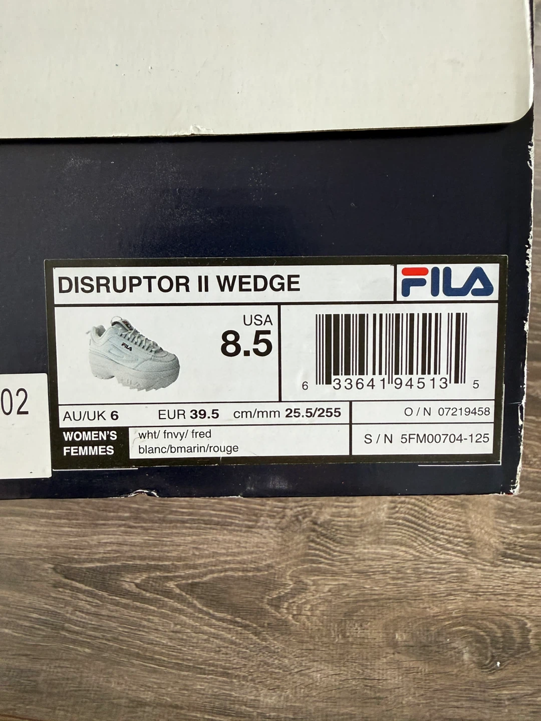 New Fila Disruptor II Wedge Shoes White Size 8.5 - photo 3