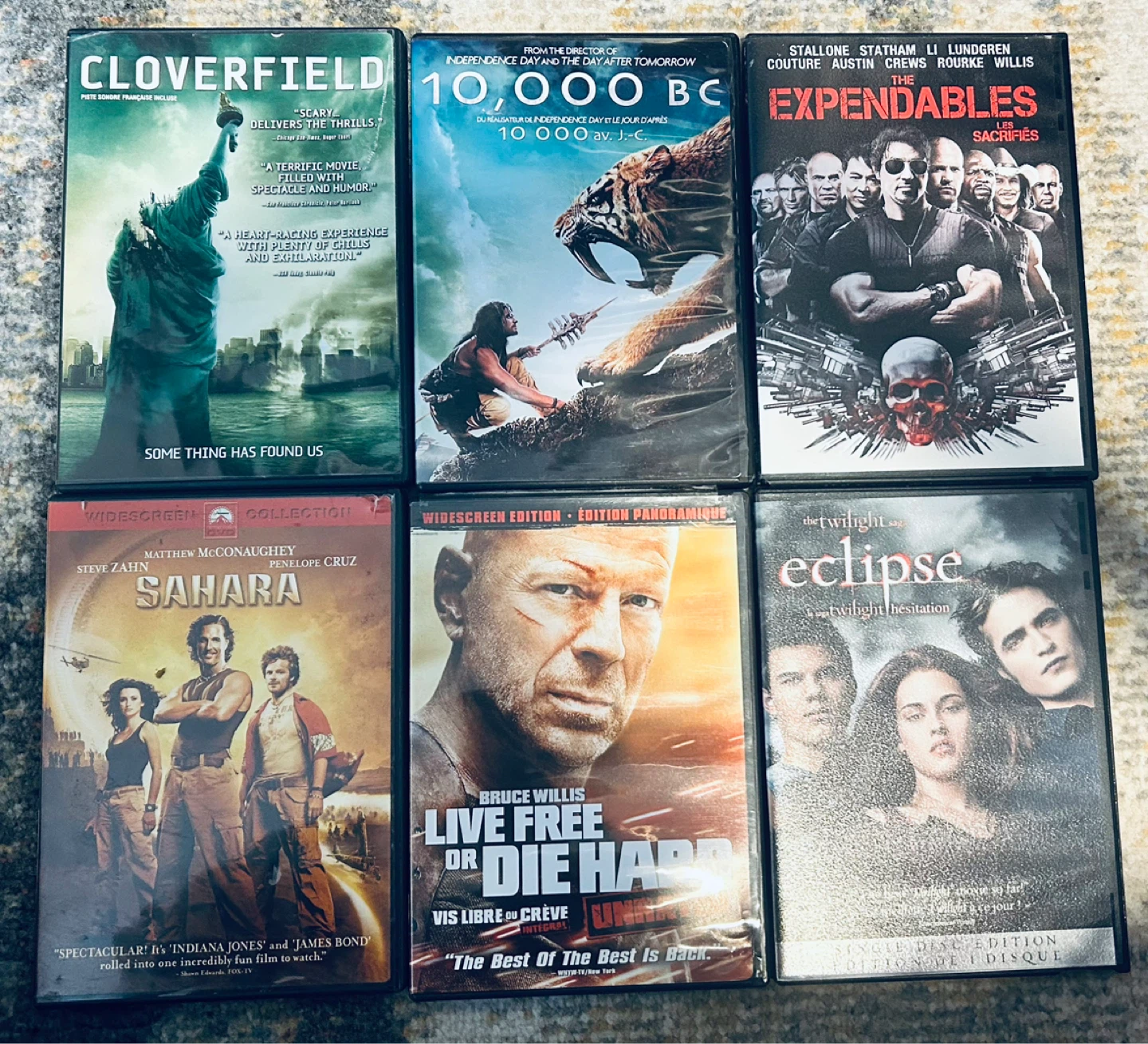 DVD Movie Lot – Action / Adventure / Sci-Fi Movies