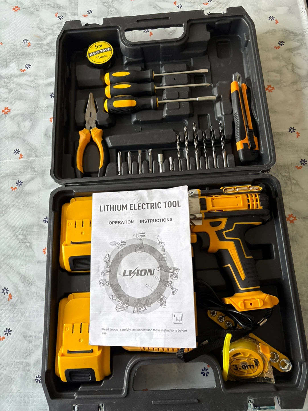 48V Cordless Drill Set with 2 Batteries & Carry Case – Brand New - photo 2