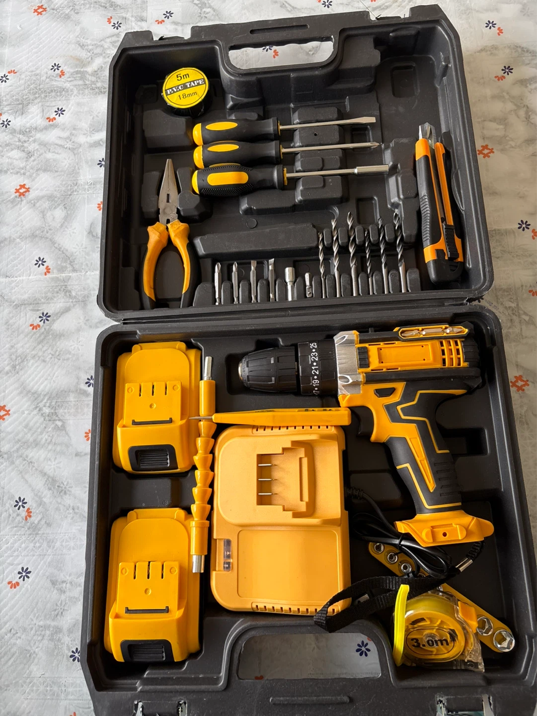 48V Cordless Drill Set with 2 Batteries & Carry Case – Brand New - photo 3