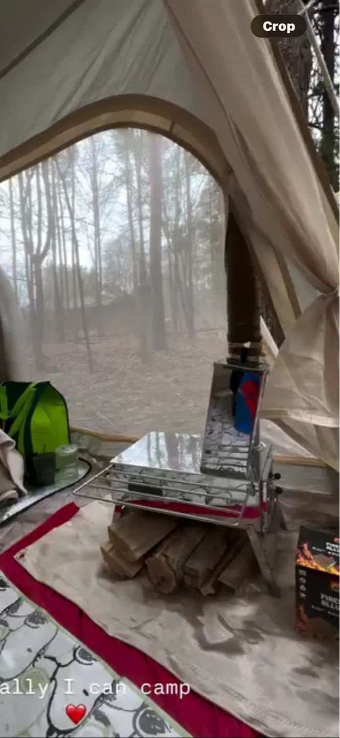 Portable firewood stove ,Camping Grill and Firewood Stand - photo 2