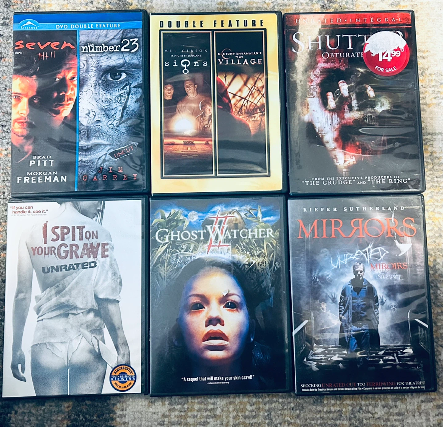 DVD Horror / Thriller Movie Lot