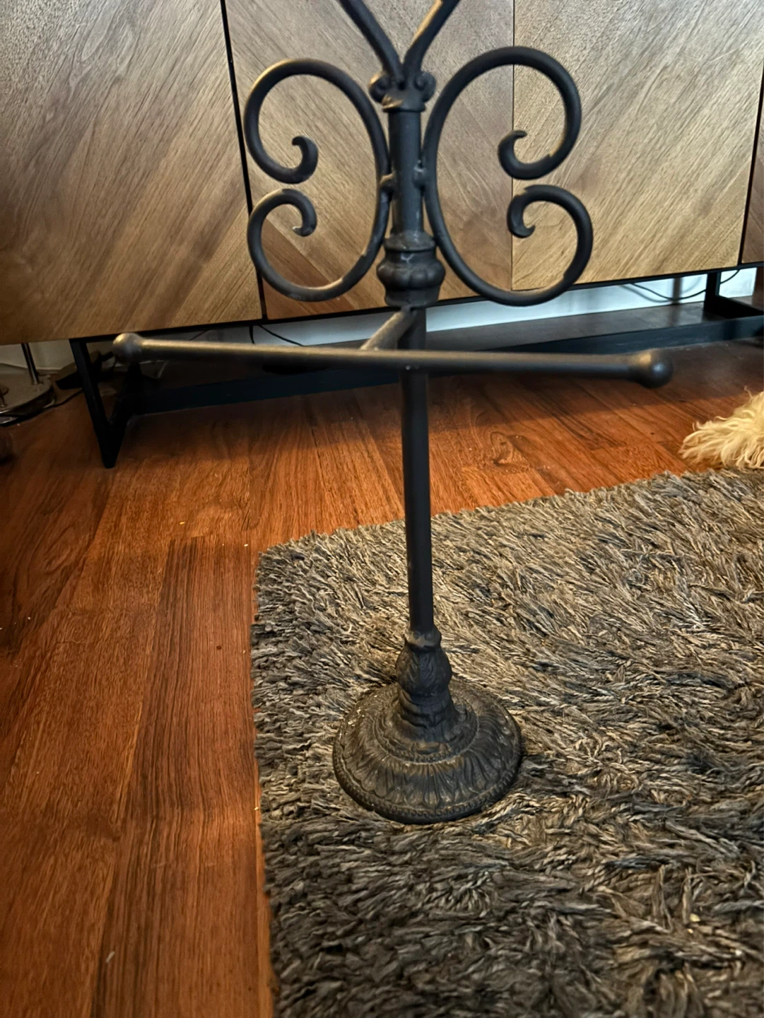Antique Wrought Iron Tiwel Holder