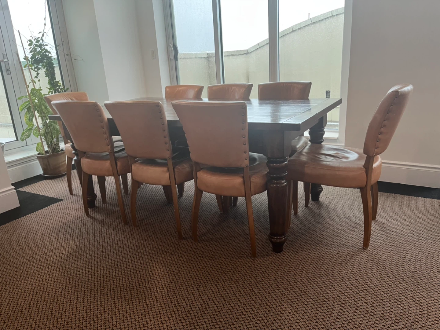 Set of 8 Leather Dining Chairs - photo 2