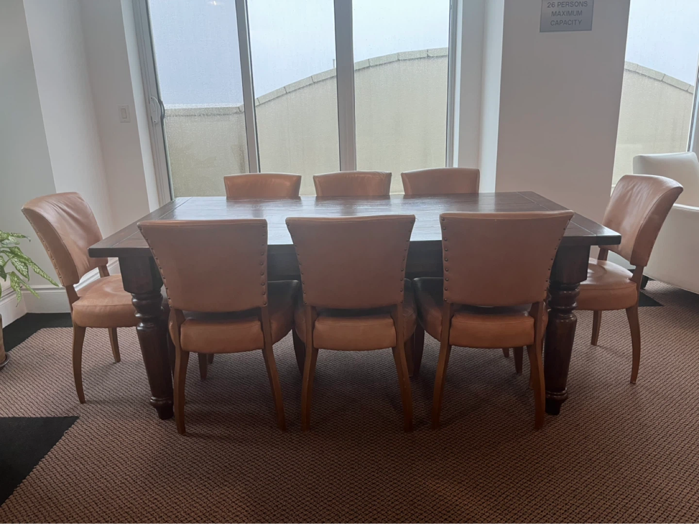 Set of 8 Leather Dining Chairs
