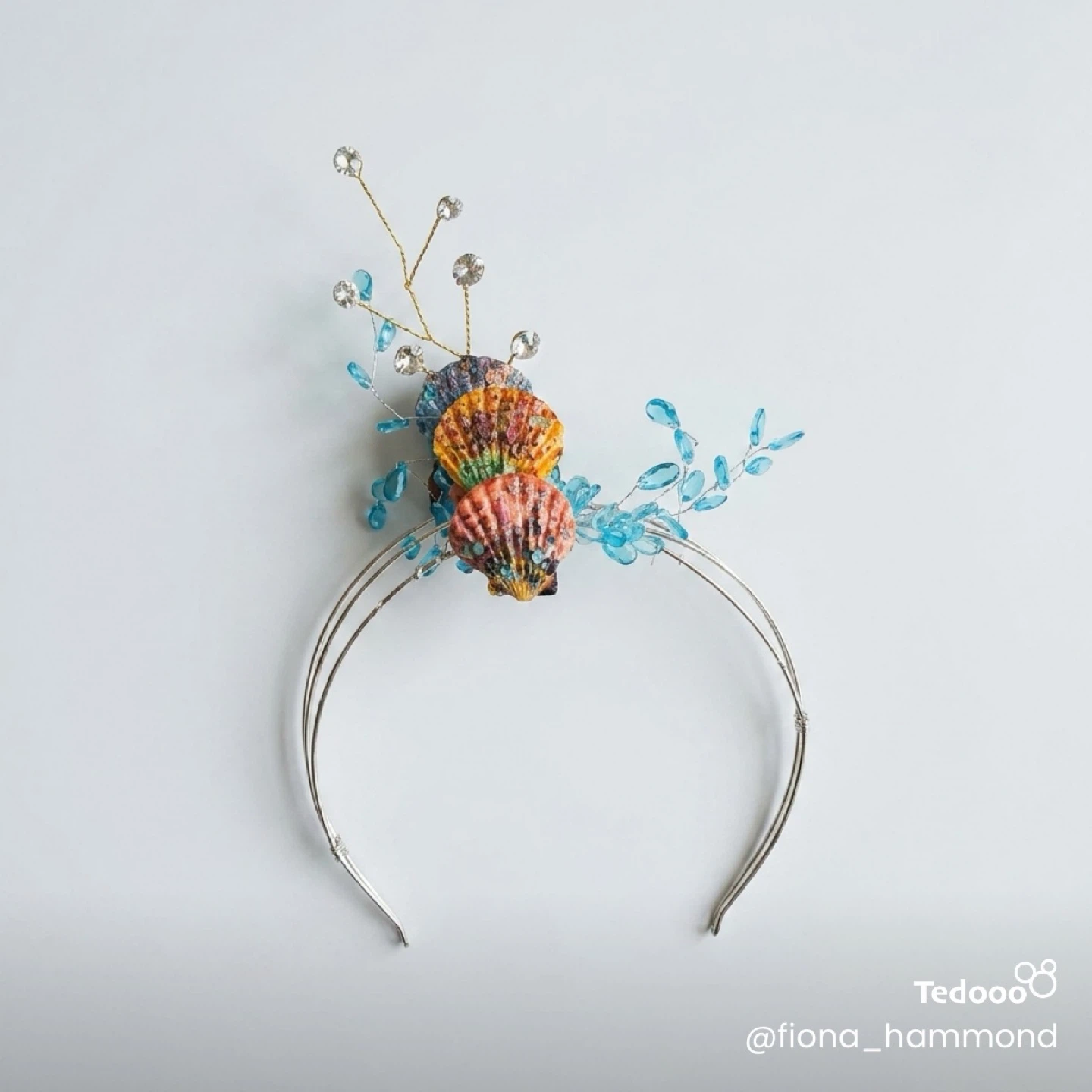 Seashell and Crystal Headband