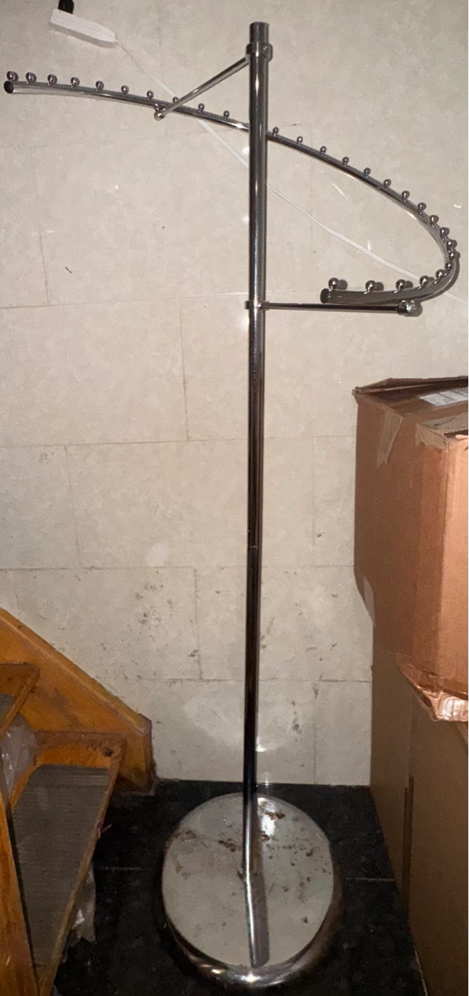 Chrome Rotating Scarf or Accessory Display Stand