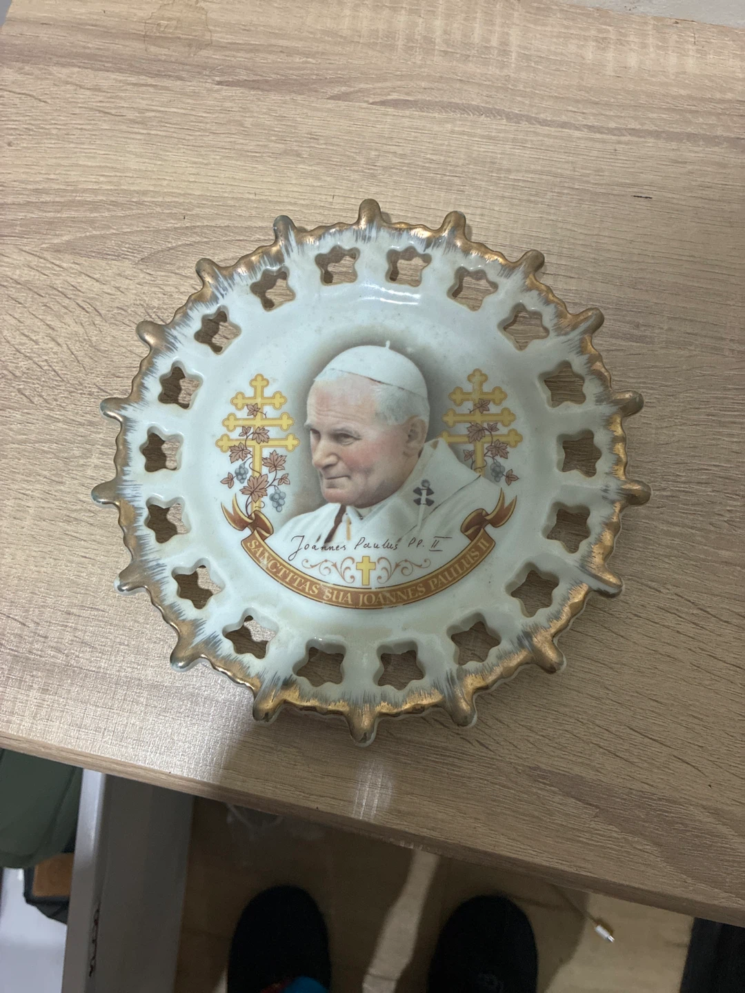 Decorative Plate with Pope John Paul II