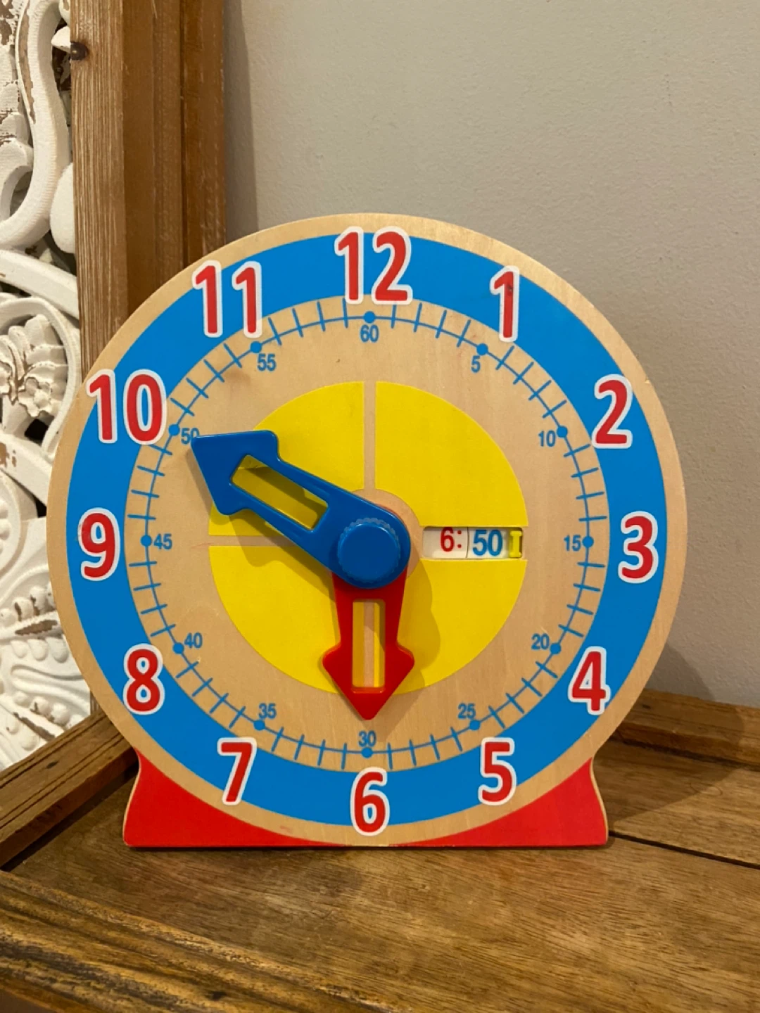 Melissa & Doug Turn & Tell Wooden Clock