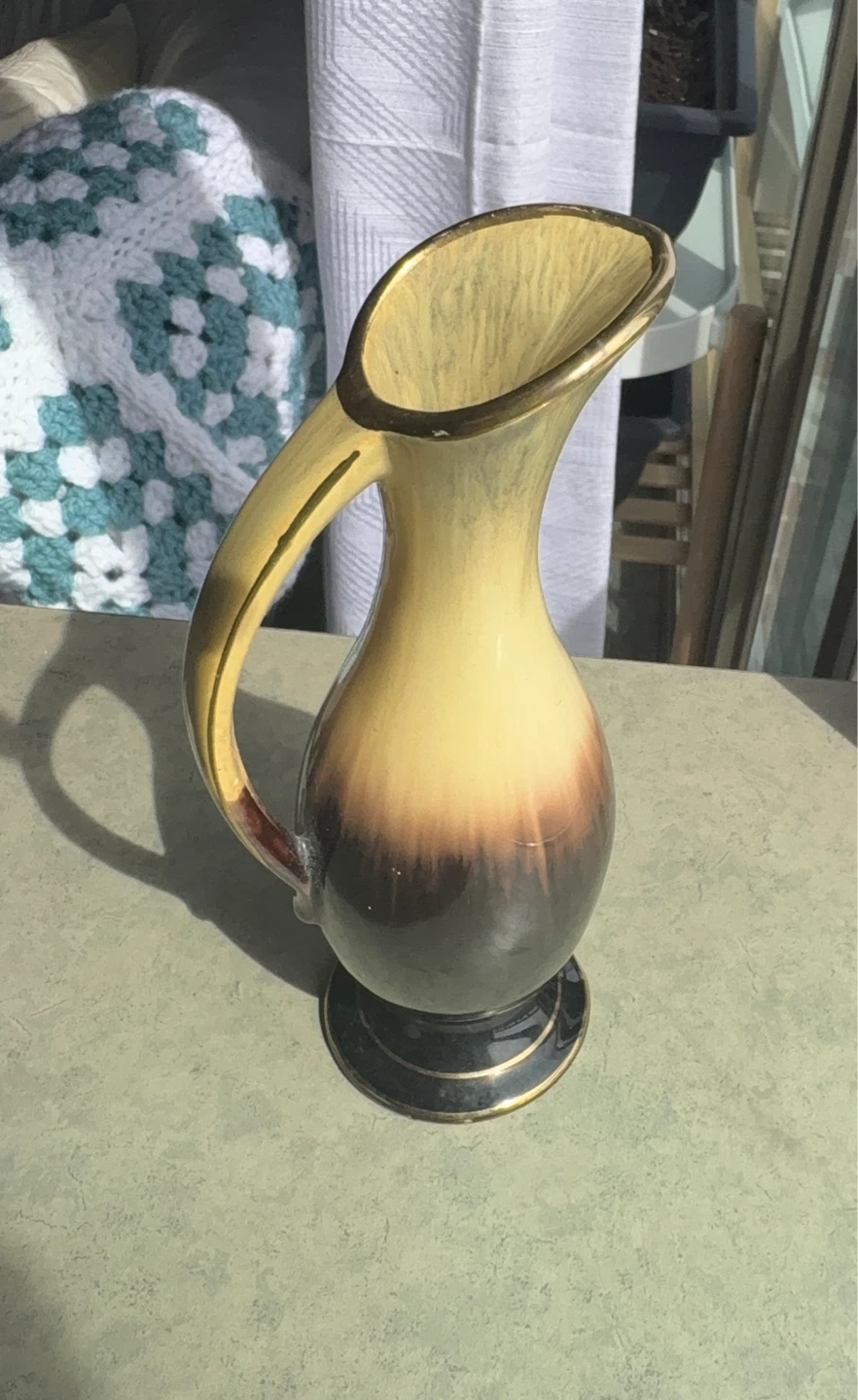 Vintage West German Pottery Pitcher - photo 2