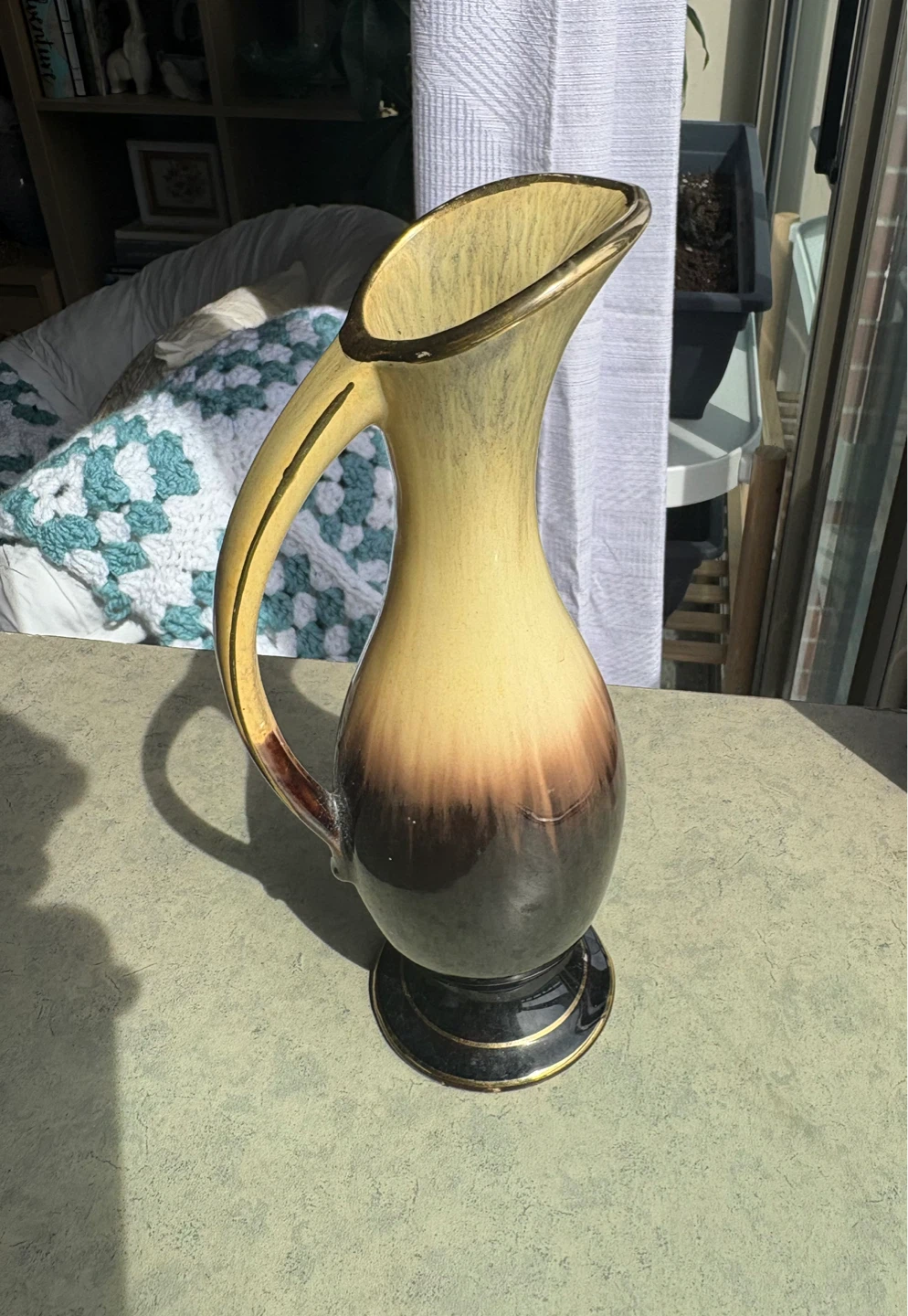 Vintage West German Pottery Pitcher