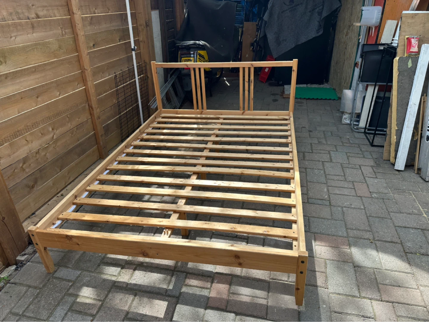 Solid Wood Bed Frame – Sturdy, Clean, Great Condition - photo 2