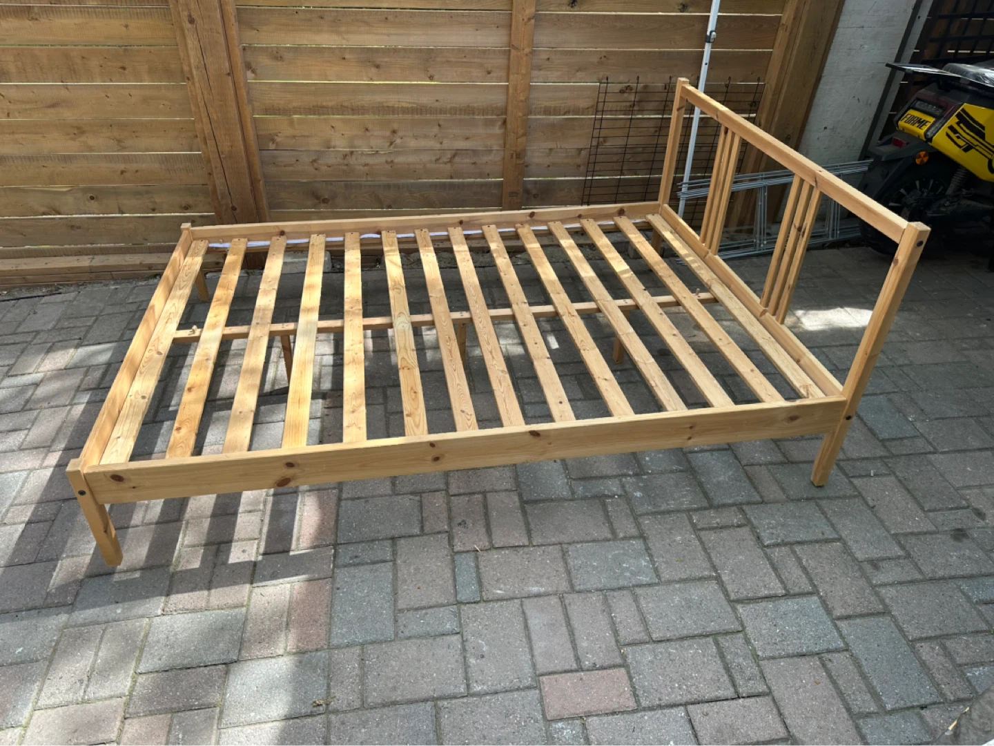 Solid Wood Bed Frame – Sturdy, Clean, Great Condition