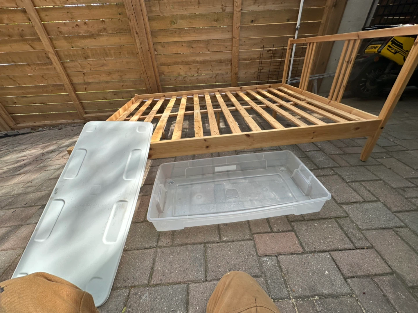 Solid Wood Bed Frame – Sturdy, Clean, Great Condition - photo 4