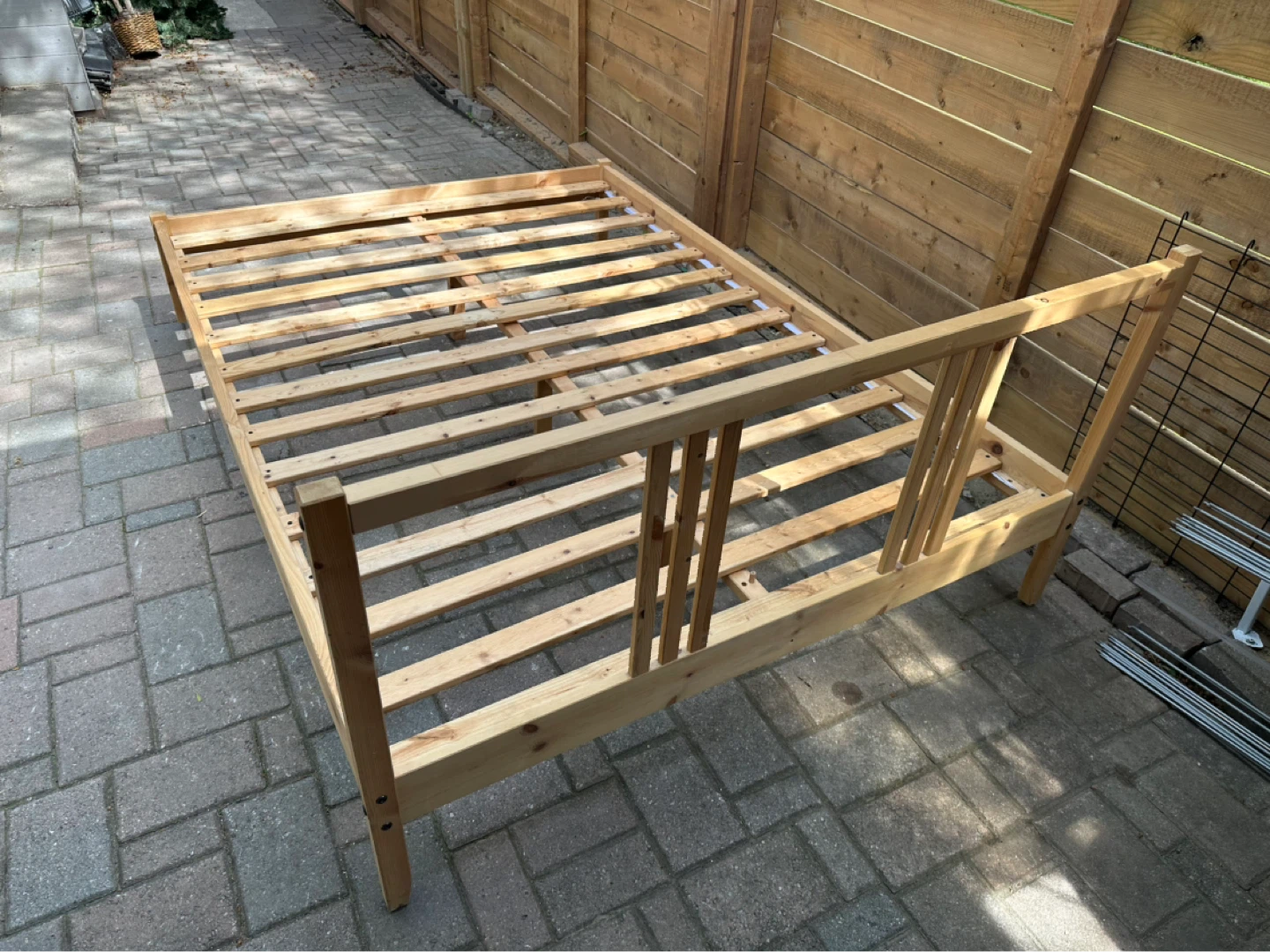 Solid Wood Bed Frame – Sturdy, Clean, Great Condition - photo 3
