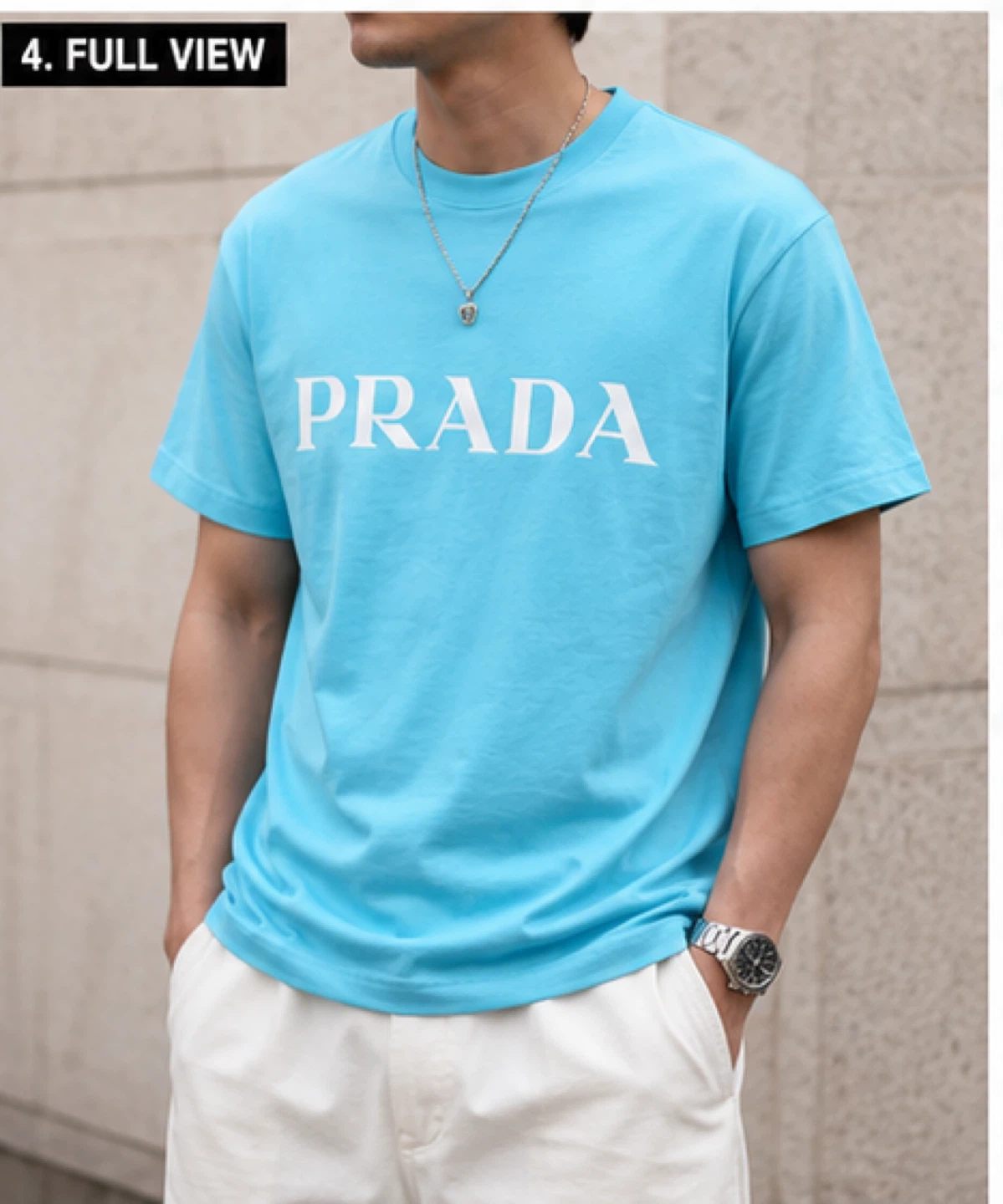 Prada Milano Men's Blue Graphic T-Shirt XL - photo 4