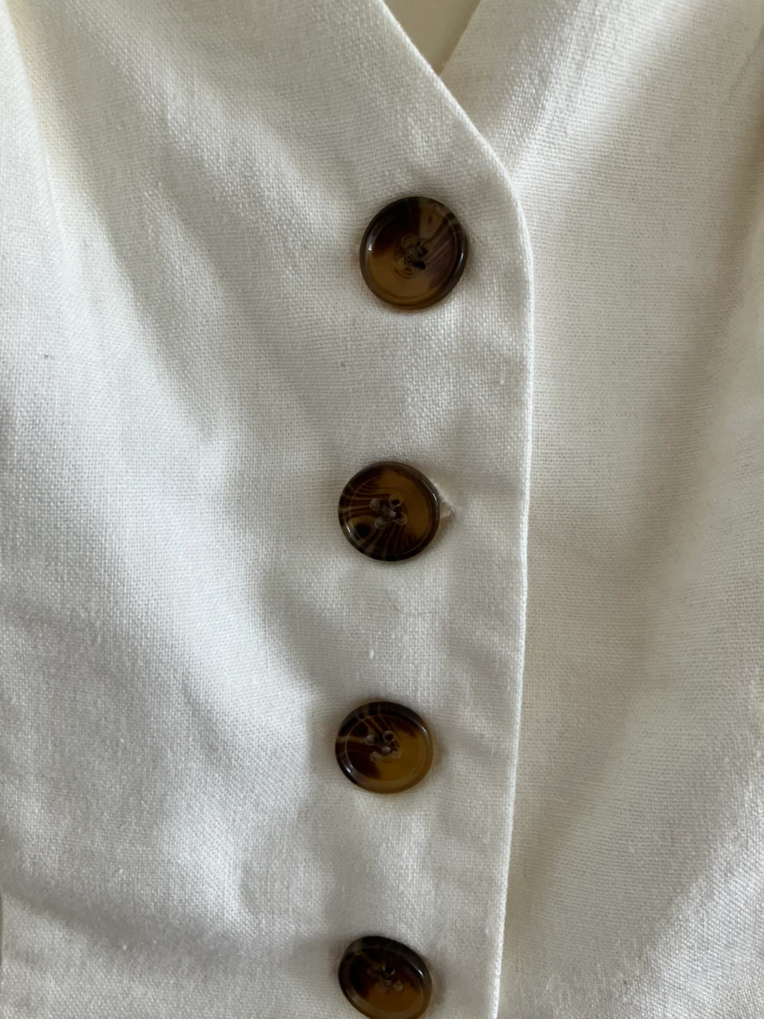 Forever 21 Cream Linen Blend Cropped Vest - photo 3