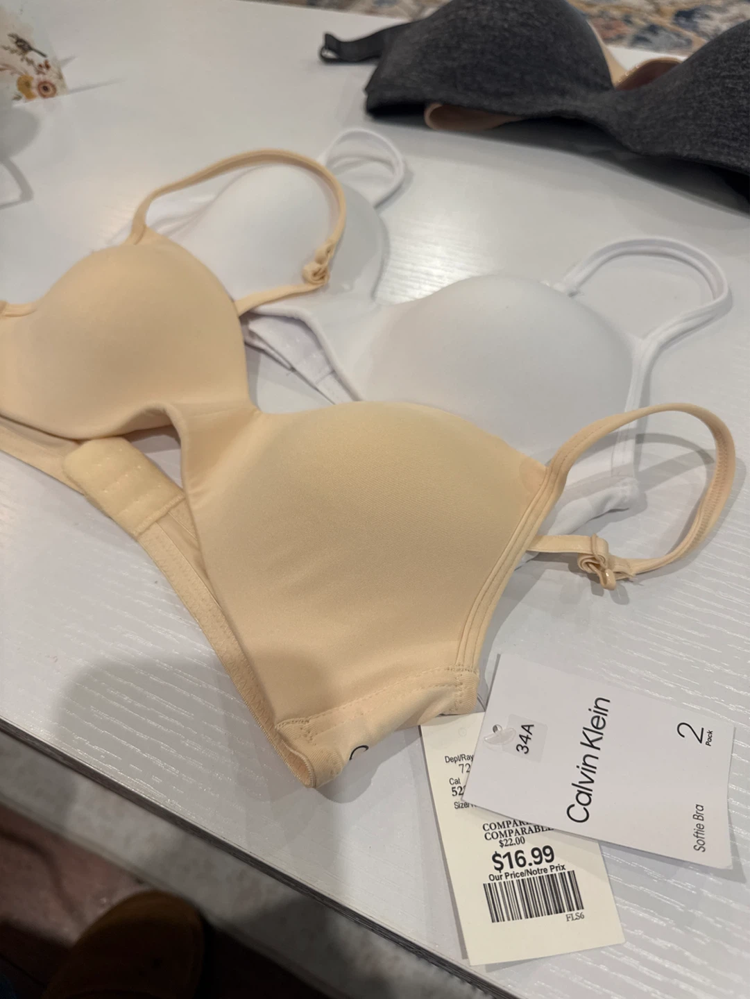 NEW Calvin Klein Softie Bra - 34A (2 Pack)