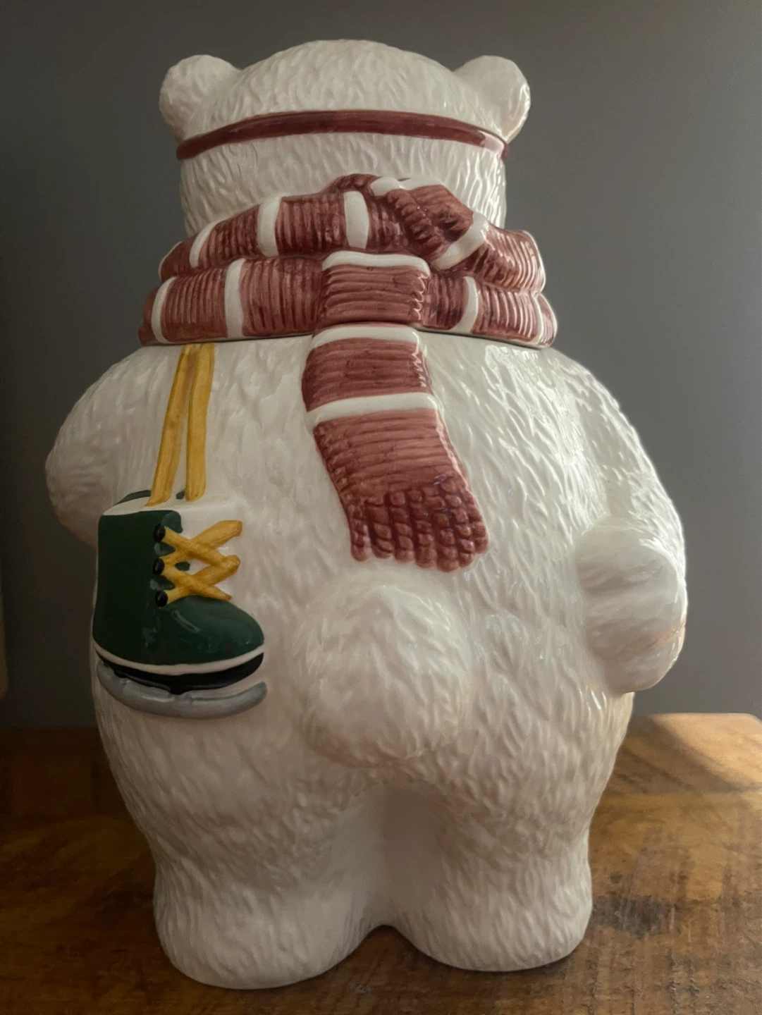 Ceramic Polar Bear Cookie Jar - photo 2