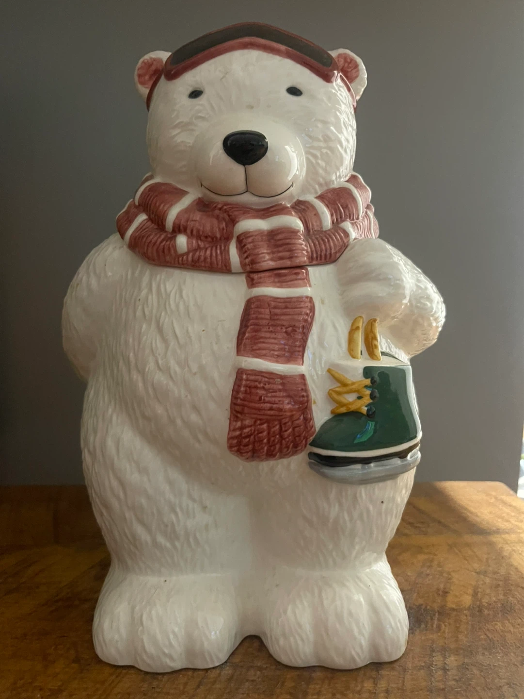 Ceramic Polar Bear Cookie Jar