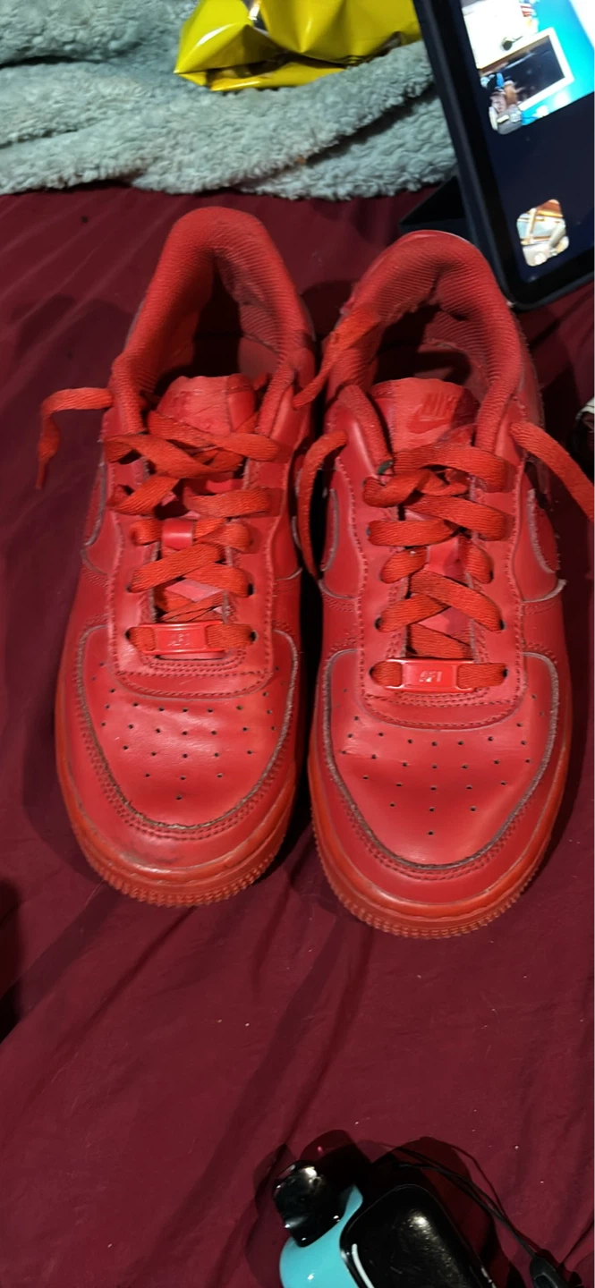 Red Nike Air Force 1 Sneakers