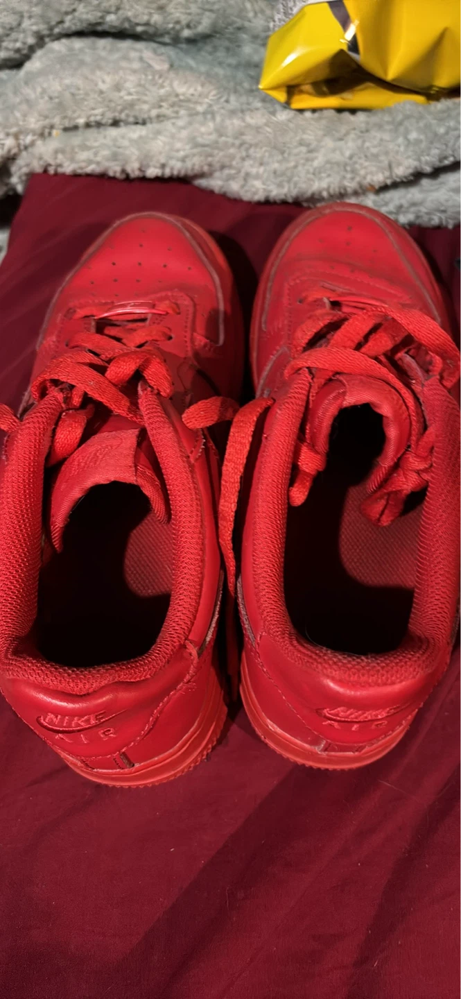 Red Nike Air Force 1 Sneakers - photo 2