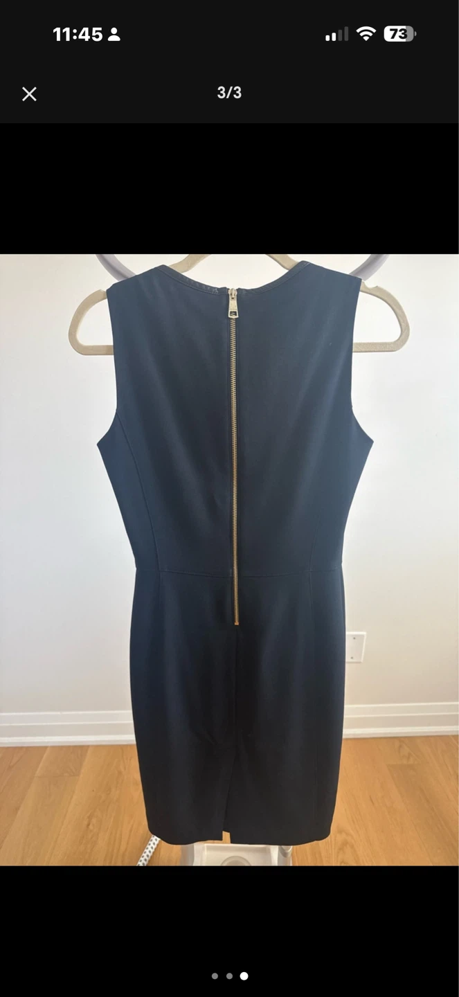 Burberry London Black Sleeveless Sheath Dress