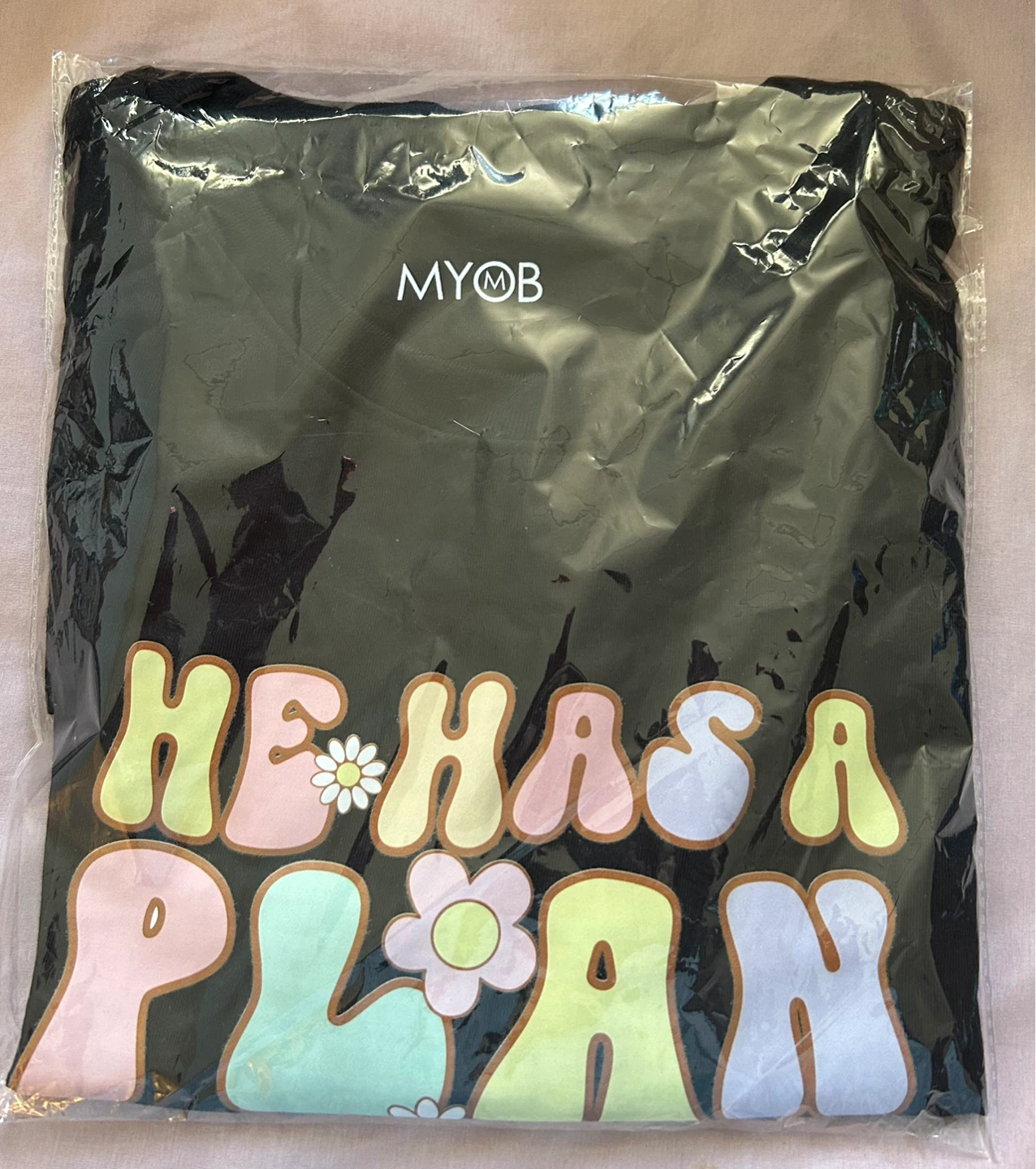 Black T-Shirt "He Has A Plan And I Have A Purpose" - photo 2