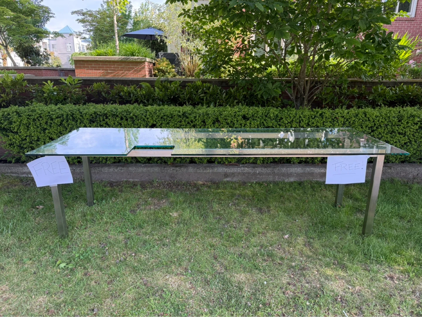 FREE Glass and Metal Console Table - photo 2