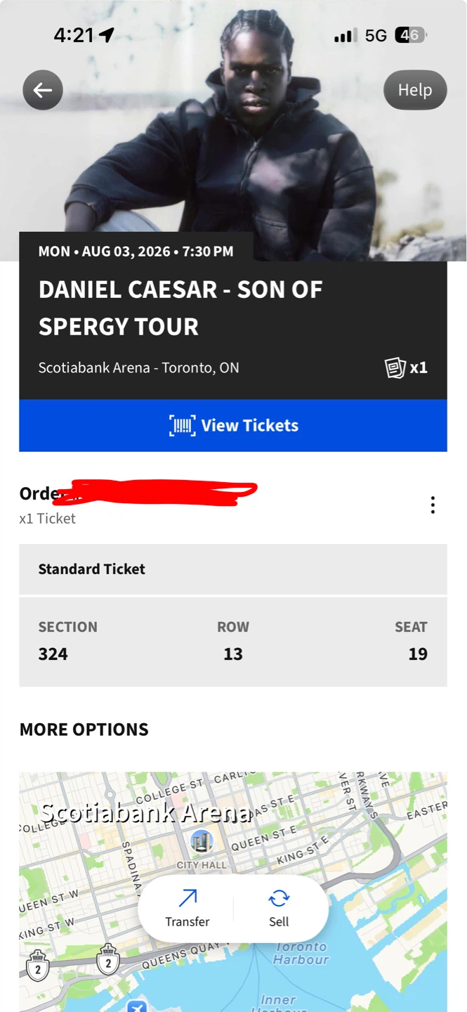 Daniel Caesar - Son of Spergy Tour Ticket