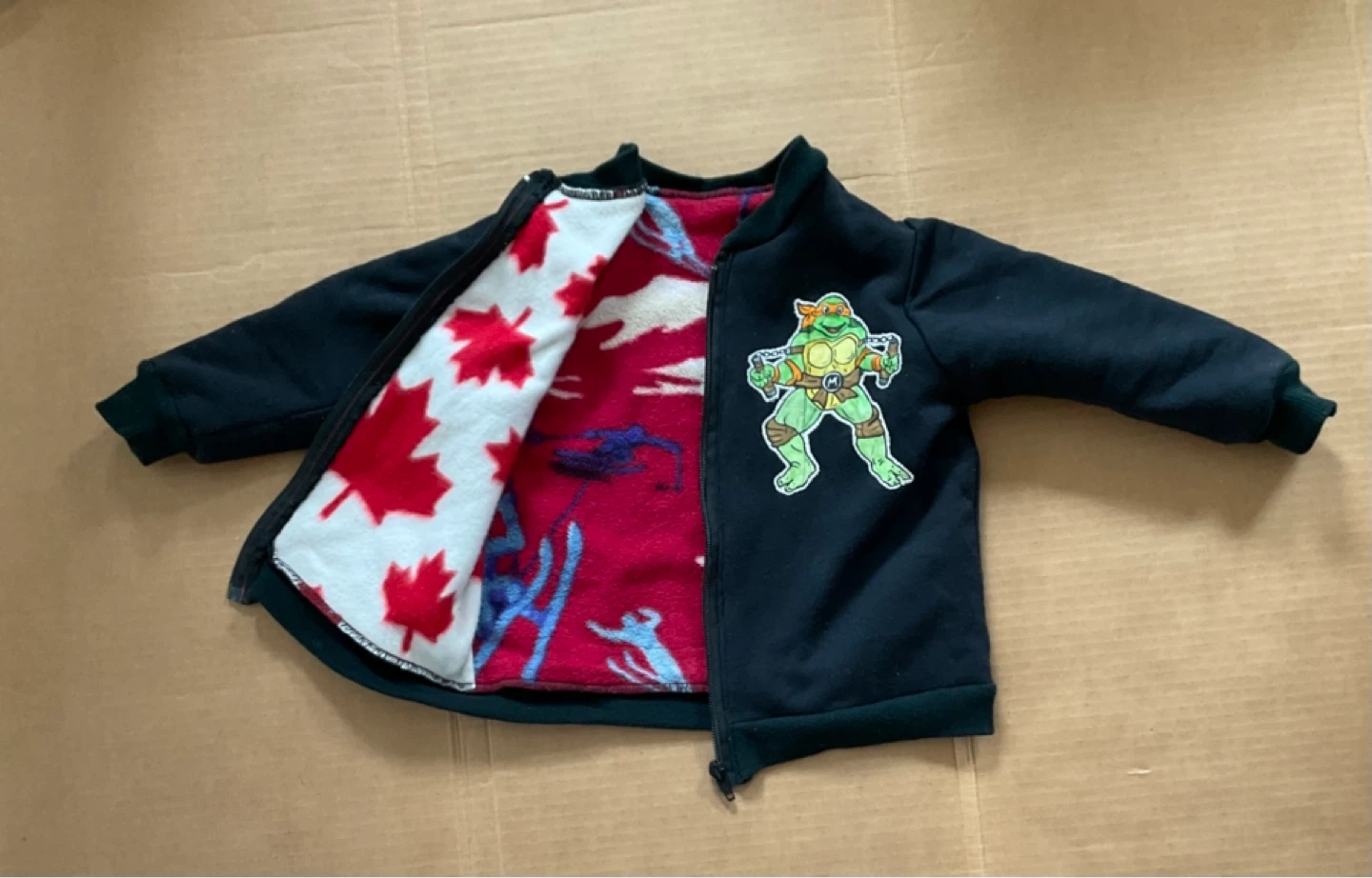 Ninja Turtle kids Bomber Jacket size 3/4 - photo 3