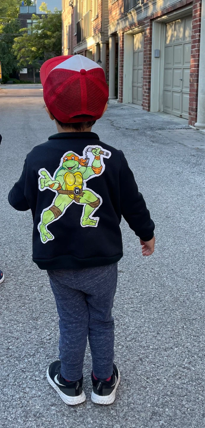 Ninja Turtle kids Bomber Jacket size 3/4