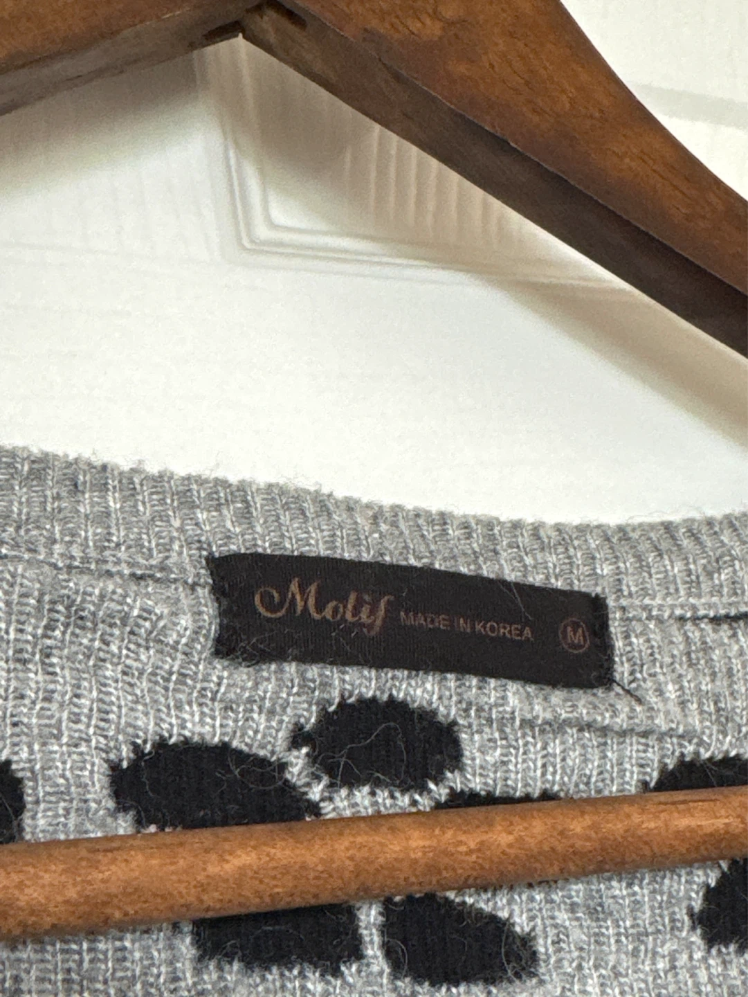 Motif Women's Zipper Cardigan - Black/Grey Floral Print - Size M - photo 3