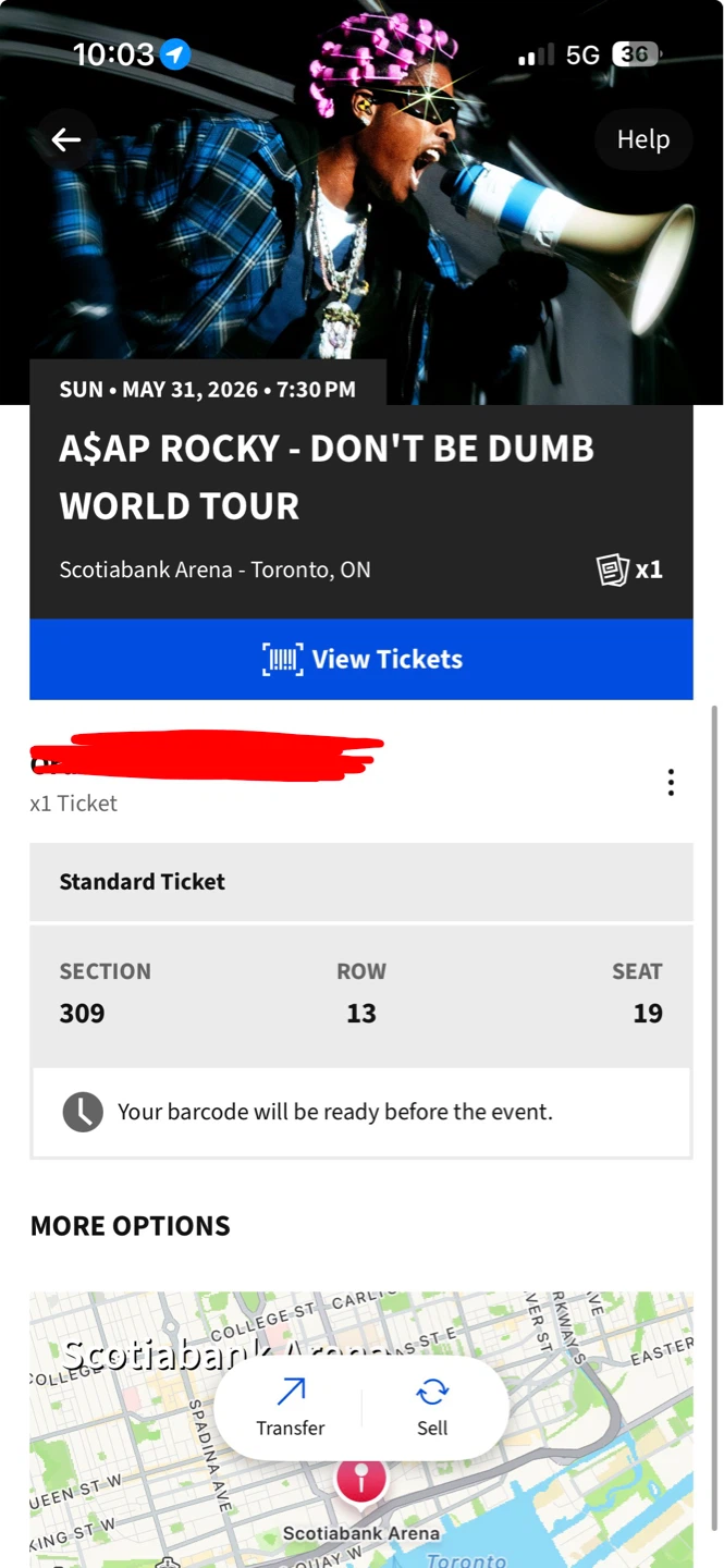 A$AP Rocky - Don't Be Dumb World Tour Ticket