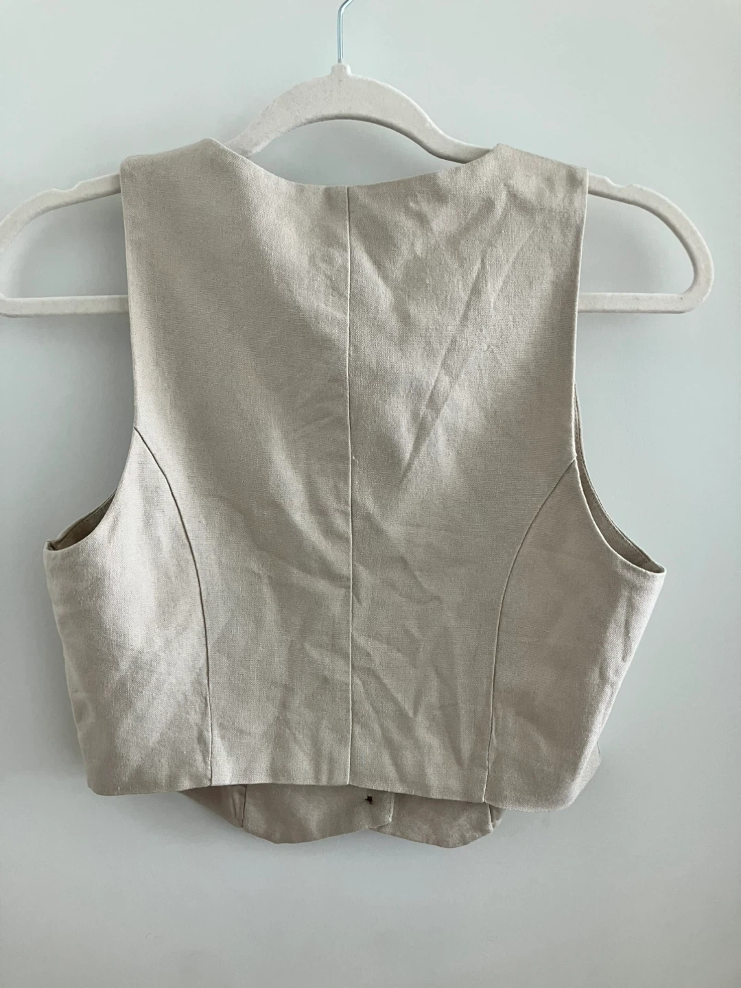 Forever 21 Beige/Wheat Linen Blend Vest - photo 2