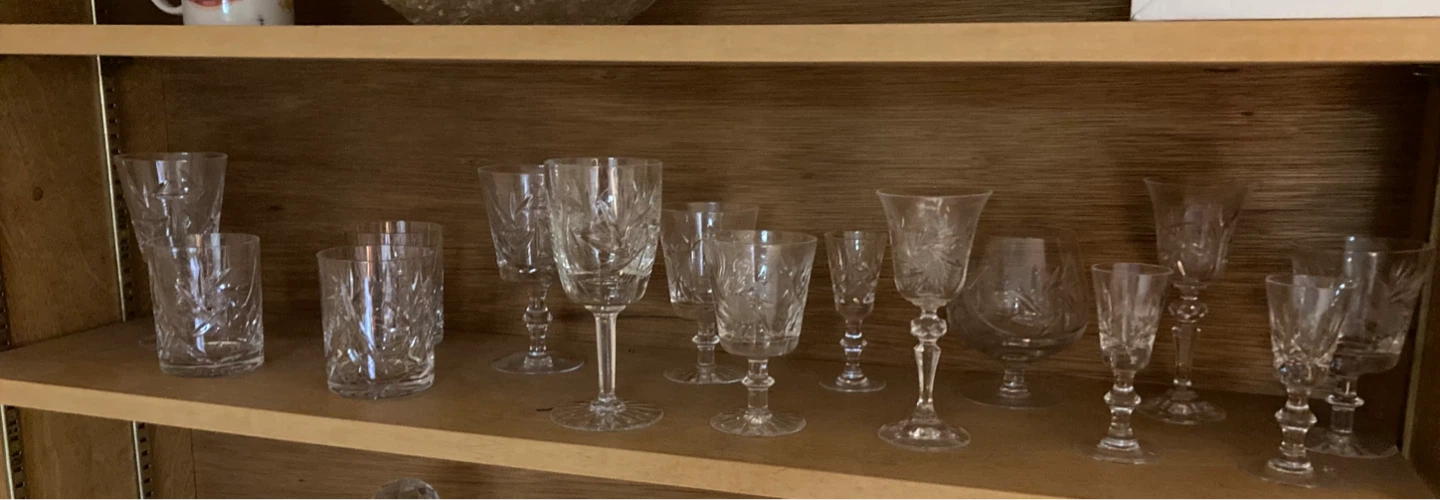 Set of Crystal Cut Glassware - photo 2