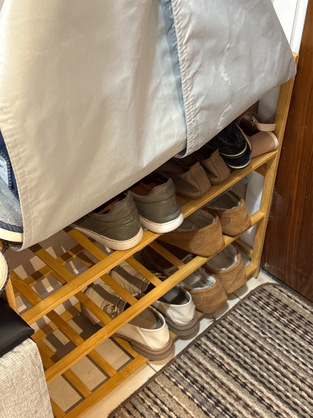 Wooden Shoe Rack with Cover - photo 3