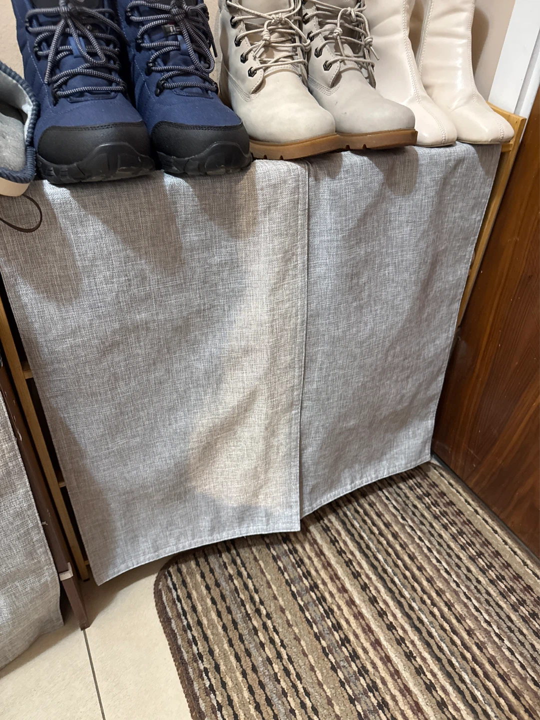 Wooden Shoe Rack with Cover