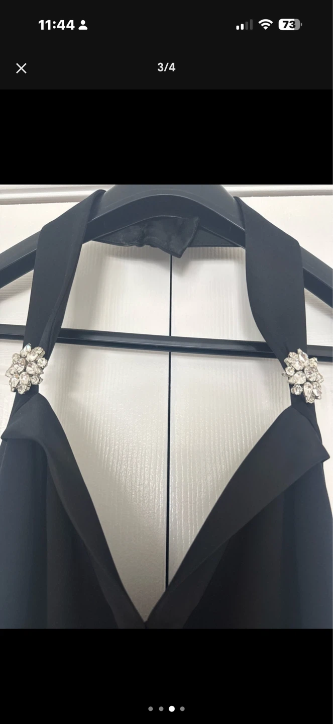 Armani Collezioni Black Halter Neck Gown Size 42