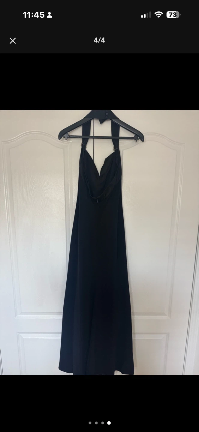 Armani Collezioni Black Halter Neck Gown Size 42 - photo 2