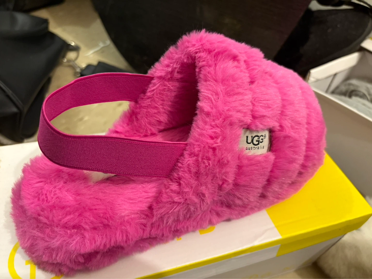 UGG Australia Pink Fuzzy Slide Slippers - photo 2