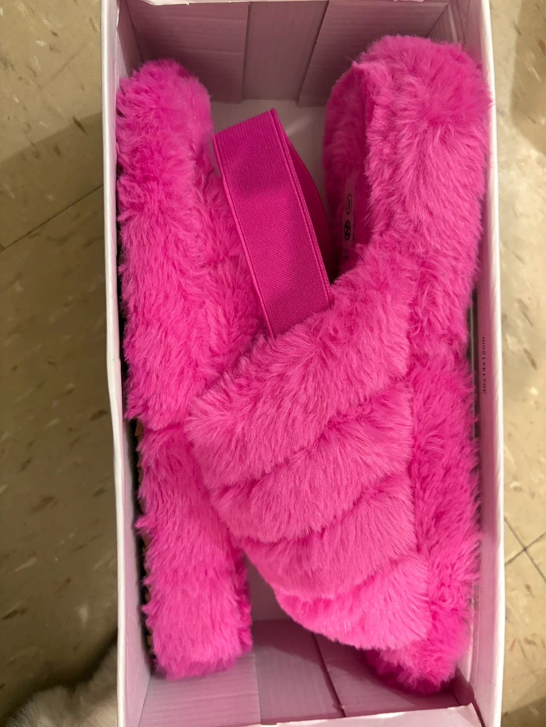 UGG Australia Pink Fuzzy Slide Slippers