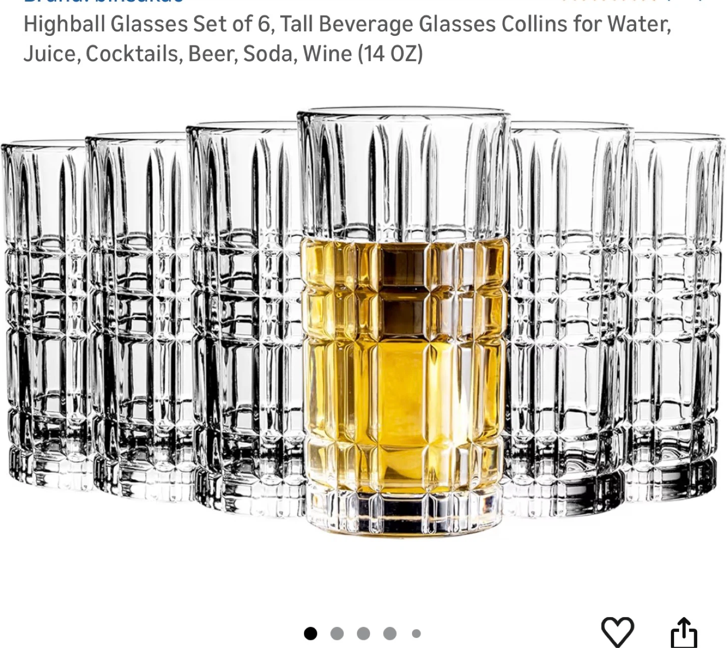Set of 6 Highball Glasses