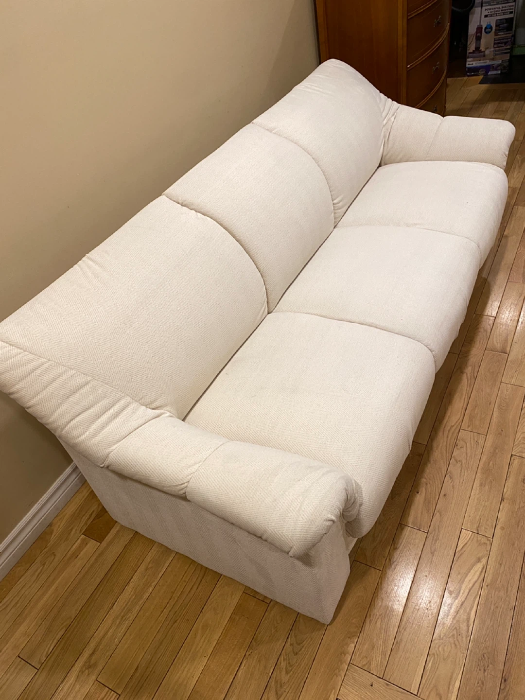 Vintage IKEA Cream 3-Seater Sofa (CAN DELIVER) - photo 3