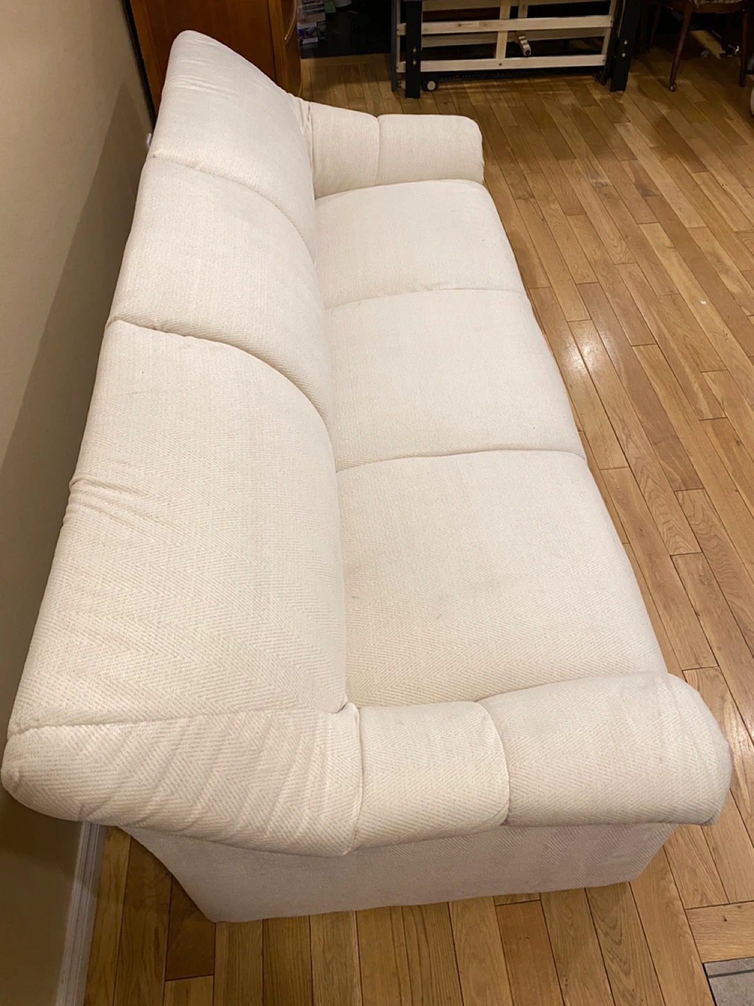Vintage IKEA Cream 3-Seater Sofa (CAN DELIVER) - photo 5