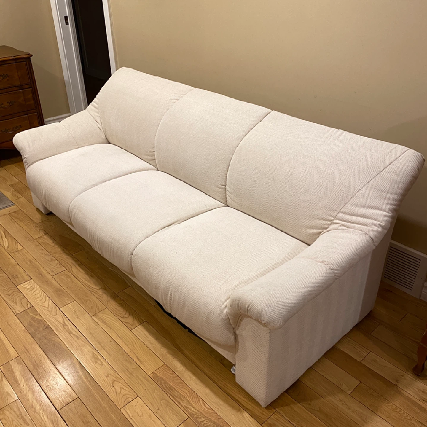 Vintage IKEA Cream 3-Seater Sofa (CAN DELIVER) - photo 4