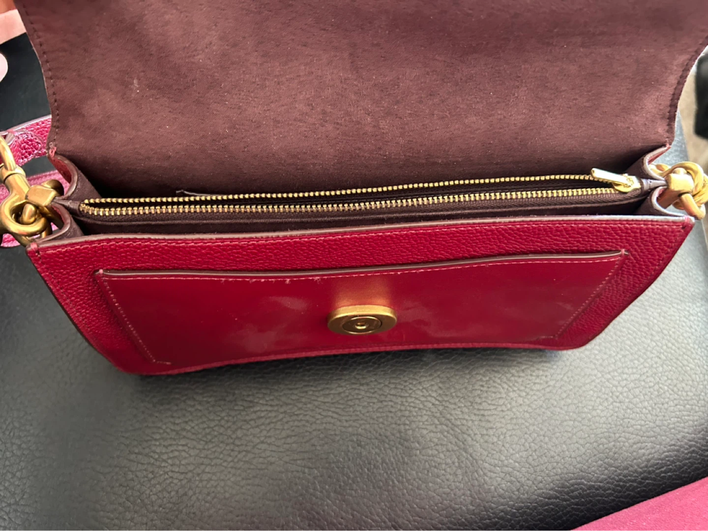 Coach Tabby Shoulder Bag 26 in Red Pebble Leather - photo 3