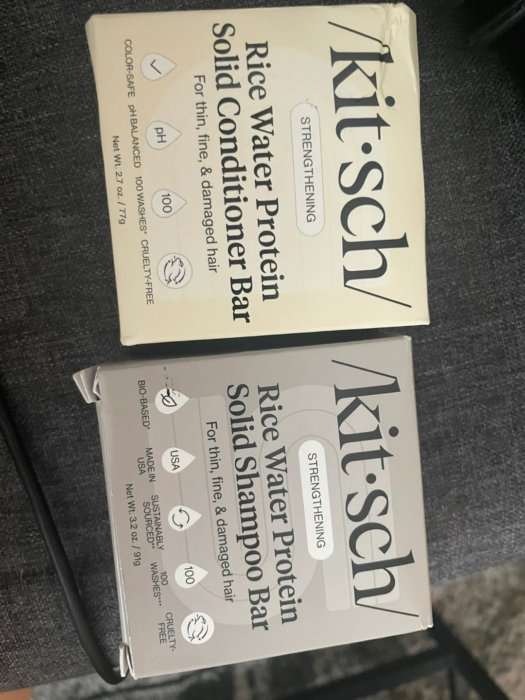 Set Kitsch Rice Water Protein Shampoo & Conditioner Bars