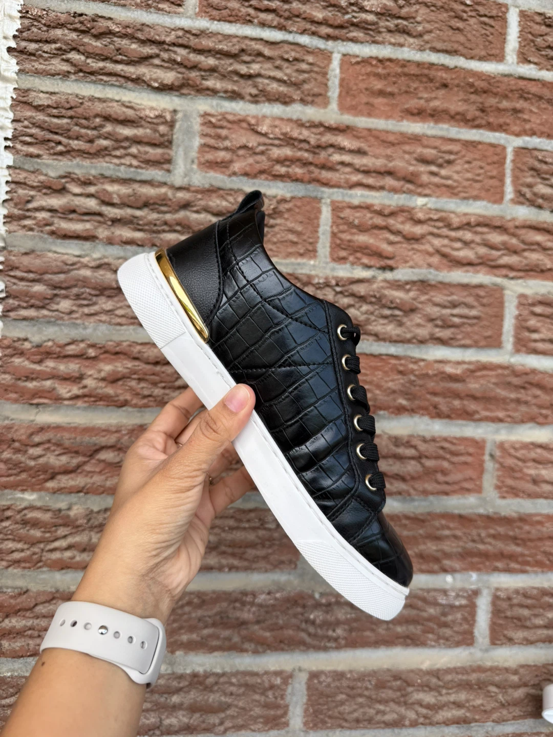 Aldo Black Croc Embossed Sneakers - photo 3